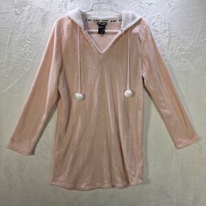 Joe Boxer Soft Pink Fleece Hoodie Night Gown Size XL
